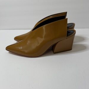 Tibi Owen Winged Tan Mules Size 38